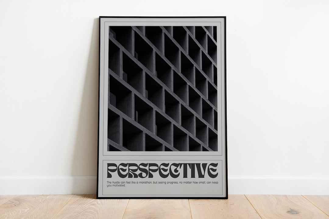 Minimalist Motivation Focus Print Set, Motivational Hard Work Office