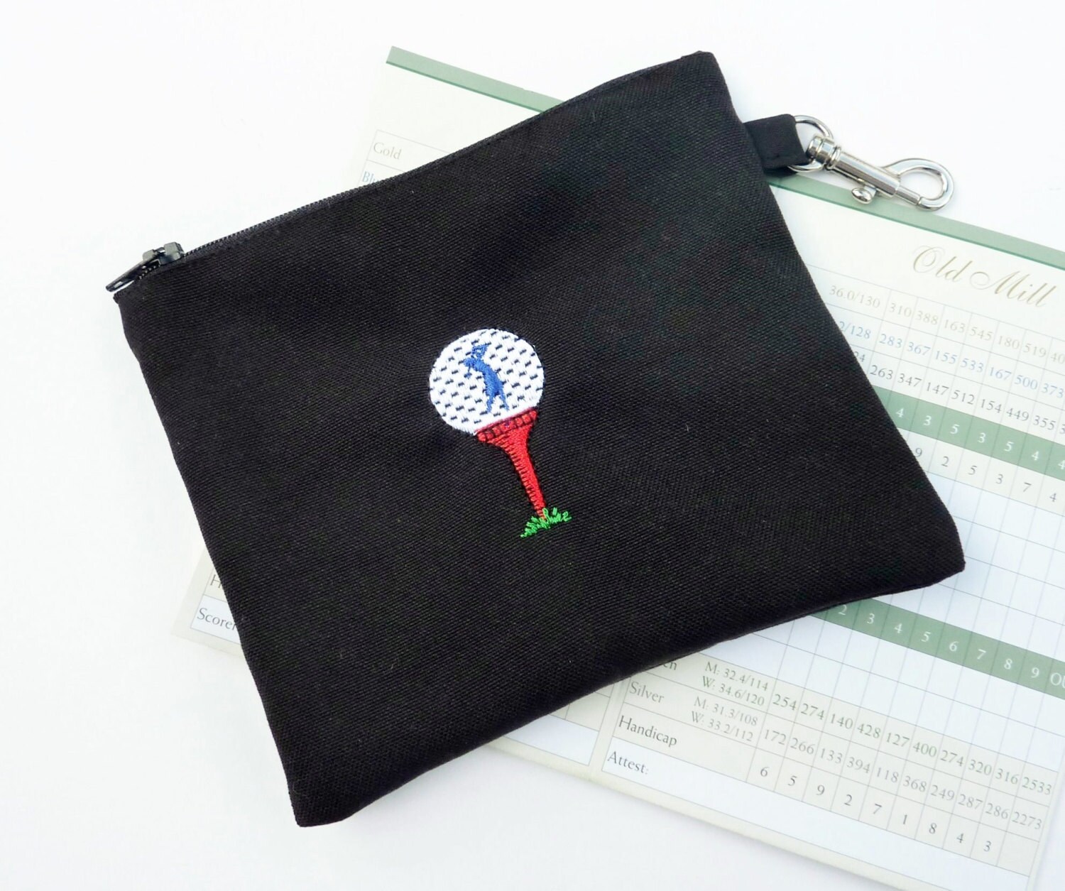 Golf Accessory Bag Golf Ball on Tee with Woman Golfer Etsy