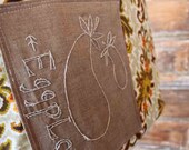 Hand-Embroidered Eggplant Market Tote