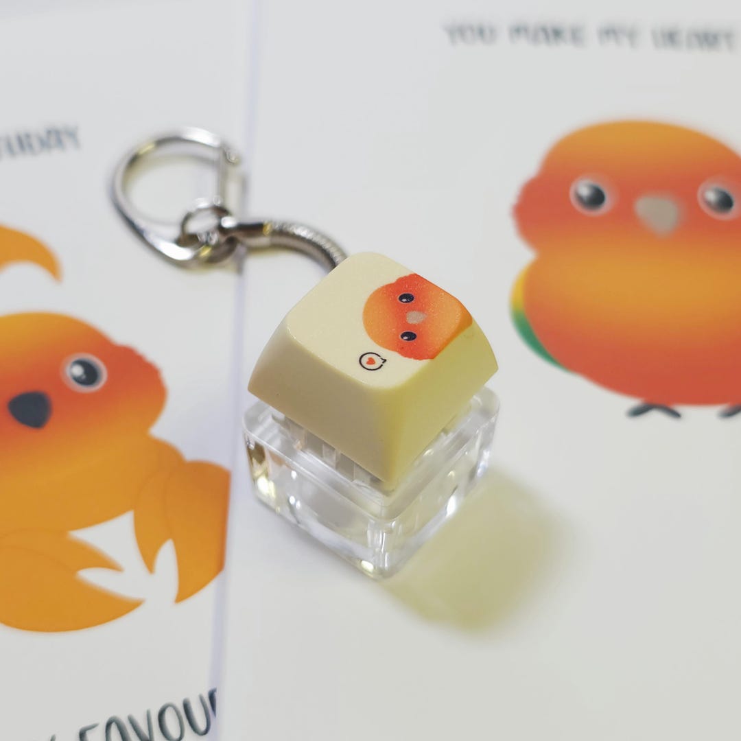 Sun Conure Keycap Clicky Keychain | Keyboard Fidget | Comfort Toy ...