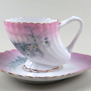 Rare Kuznetsov Porcelain Teacup & Saucer &quot;Horn of Plenty&quot;