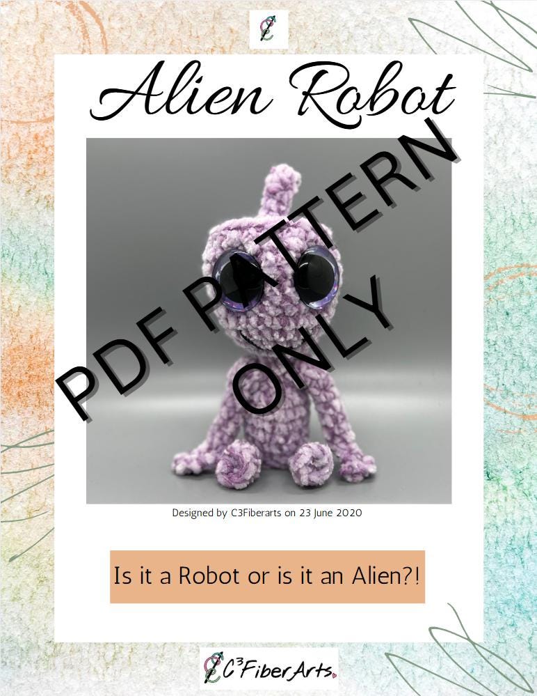 Alien Robot - Crochet Pattern - PDF ONLY -