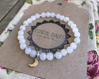 Devine Goddess Moonstone Bracelet | Chakra Bracelet | Energy Bracelet | Gemstone Bracelet | Stretch Bracelet