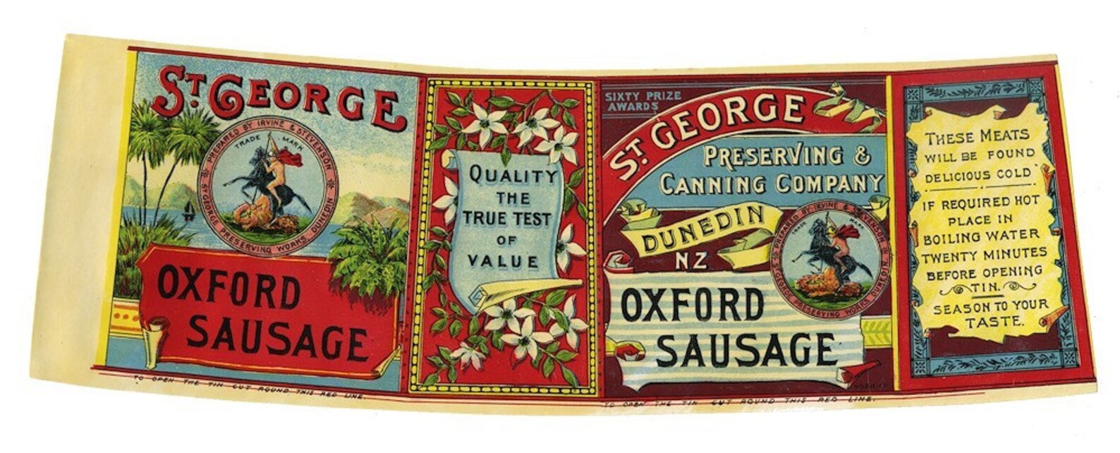 St. Oxford Sausage Can Label Etsy