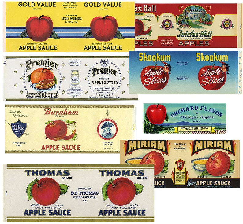 11 Vintage Fruit Cannery Labels image 1