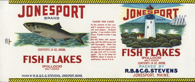 20 Different Vintage Fish Cannery Labels image 5