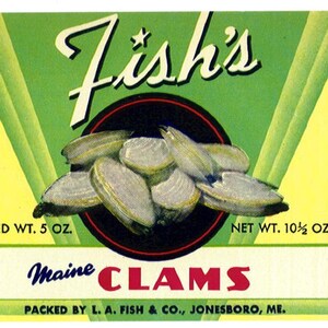 20 Different Vintage Fish Cannery Labels image 8