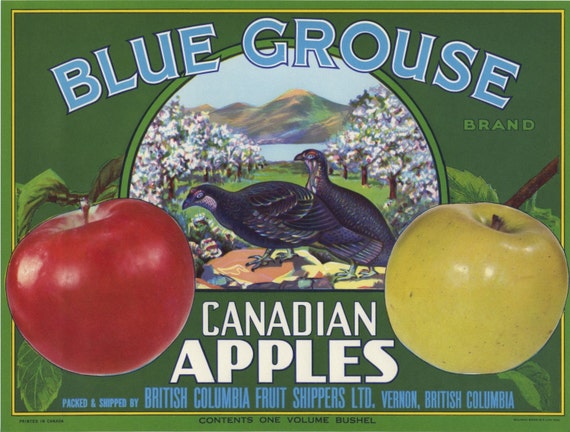 Yakima Washington "Quality Talks" Telephone Apple Fruit Crate Label Art Print 