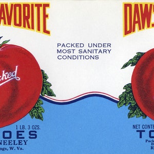 10 Different Tomato Can Labels Set 1 - Etsy