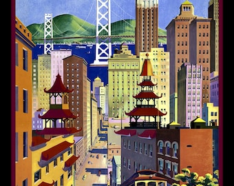 San Francisco Large Refrigerator Magnet  Free US Shipping