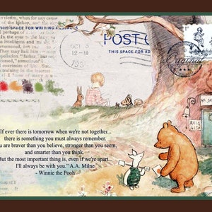 Pooh Bear and Piglet  Large Refrigerator Magnet  Free US Shipping