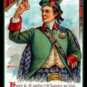 Scottish Toast Large Refrigerator Magnet Free US Shipping