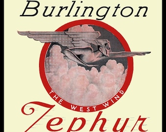 Burlington Zephyr Steam Train Large Refrigerator Magnet  Free US Shipping