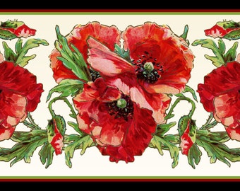 Red Poppy Flower Large Large Refrigerator Magnet  Free US Shipping