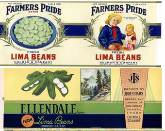 18 Vintage Vegetable Cannery Labels