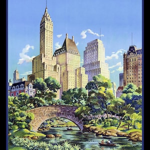 Central Park New York Large Refrigerator Magnet  Free US Shipping
