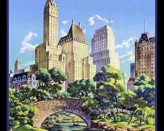 Central Park New York Large Refrigerator Magnet  Free US Shipping
