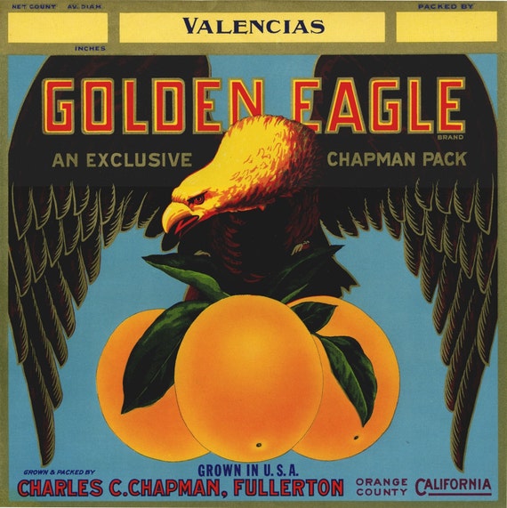 Fullerton Chapman/'s Old Mission Monks Orange Citrus Fruit Crate Label Art Print