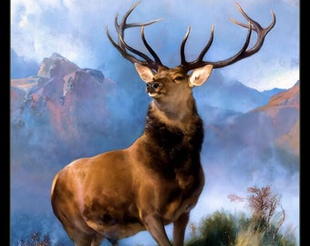 The Monarch of the Glen  Large Refrigerator Magnet  Free US Shipping