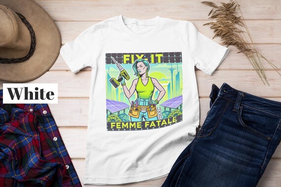 Femme Fatale Graphic Tee – Retro Feminist Empowerment Unisex T-Shirt