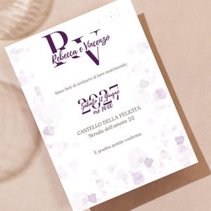 Set Flower Love - partecipazioni di nozze, menù e segnaposto