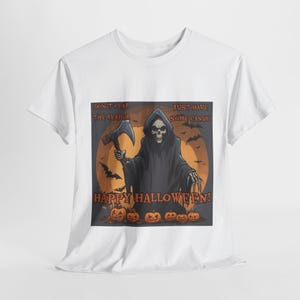 Grim Reaper Halloween Tee, Scary Halloween Unisex Shirt, Spooky Halloween T-Shirt, Costume Party Top, Death Halloween Apparel