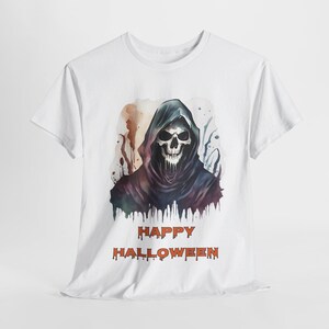 Grim Reaper Halloween Tee, Scary Halloween Unisex Shirt, Spooky Halloween T-Shirt, Costume Party Top, Death Halloween Apparel