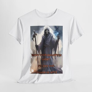 Grim Reaper Halloween Tee, Scary Halloween Unisex Shirt, Spooky Halloween T-Shirt, Costume Party Top, Death Halloween Apparel
