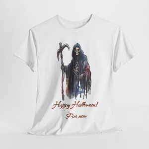 Grim Reaper Halloween Tee, Scary Halloween Unisex Shirt, Spooky Halloween T-Shirt, Costume Party Top, Death Halloween Apparel