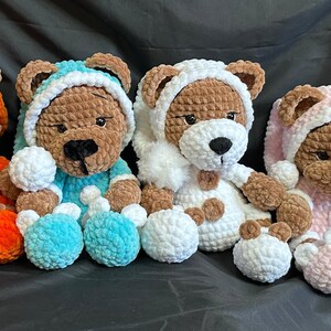 Bär Teddy Teddybär Kuscheltier Amigurumi  Handgemacht Plüschtier Häkeltier Geschenk Geburtstag Ostern