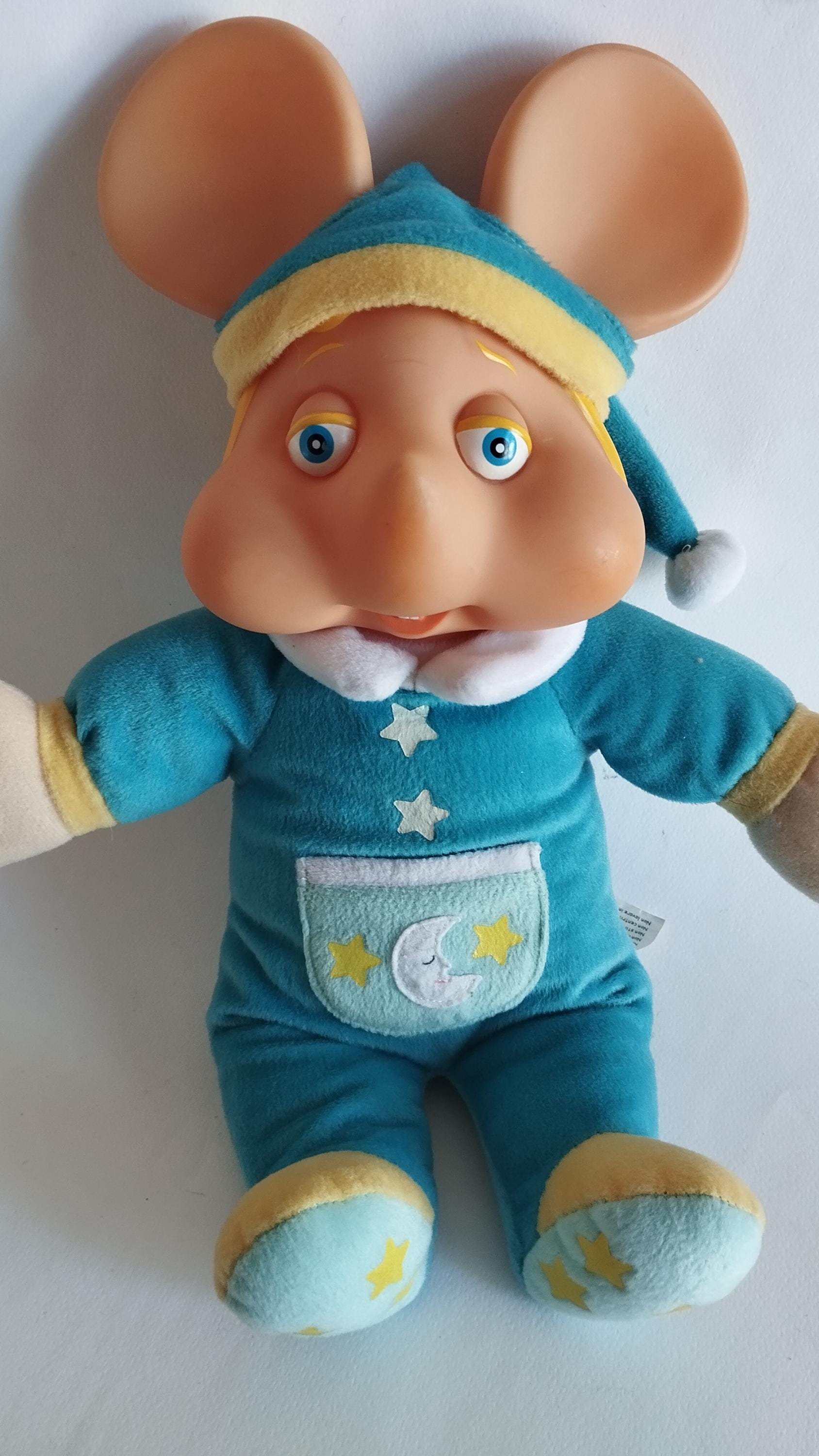 Peluche vintage Topo Gigio Maria Perego con luz de 14