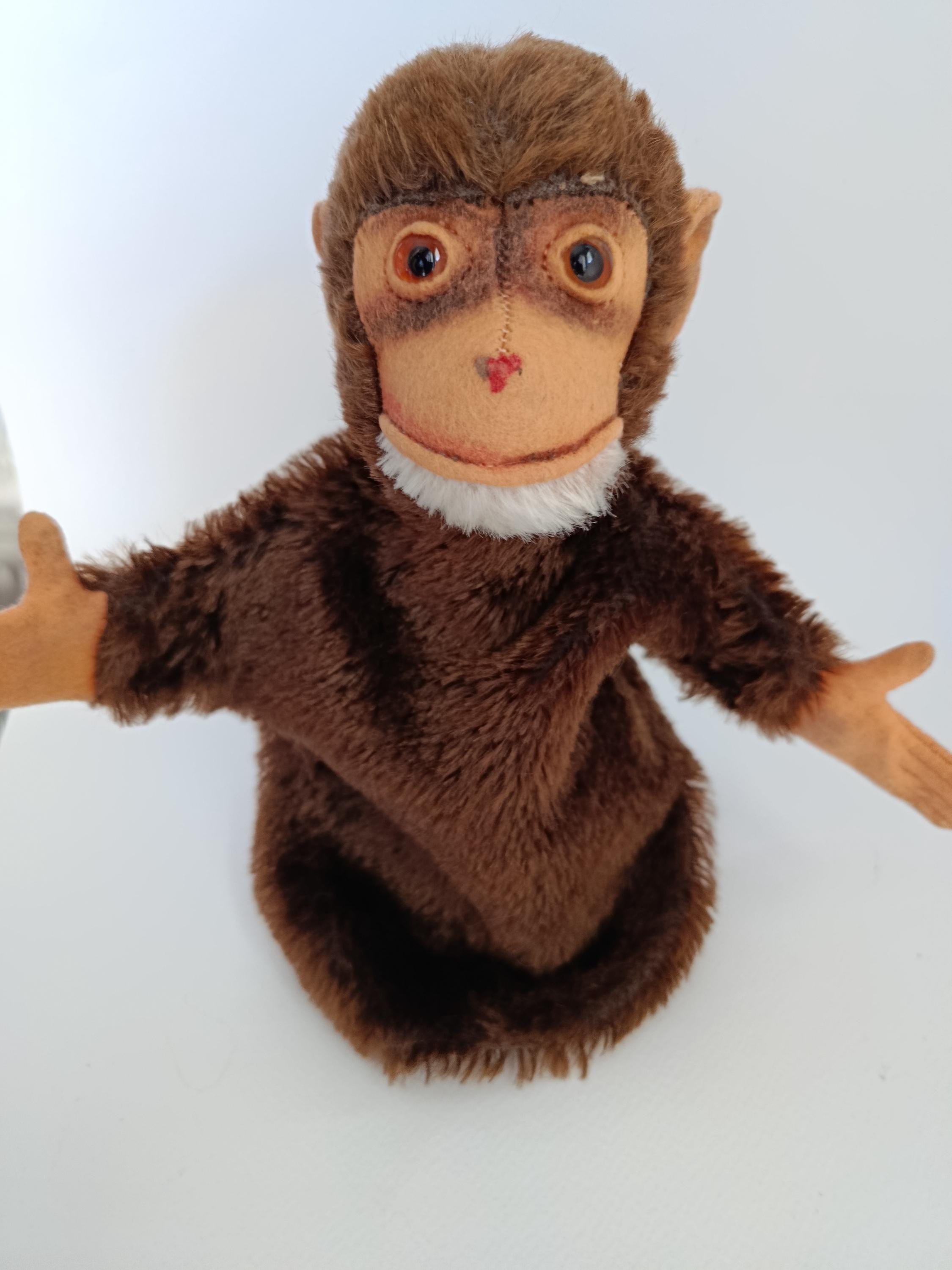 Peluche Ancienne Singe Jocko Teddy Hermann Steiff - Vintage Collectionneur