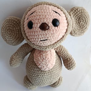 Handmade Plush Cheburashka Doll  Soft Amigurumi Crochet Toy 12&quot;