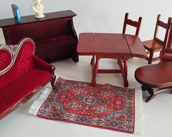 Vintage Dollhouse Furniture 8 Pcs Lot