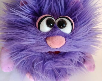 Marioneta de mano de monstruo morado – Marionetas vivientes para llevar de juguete