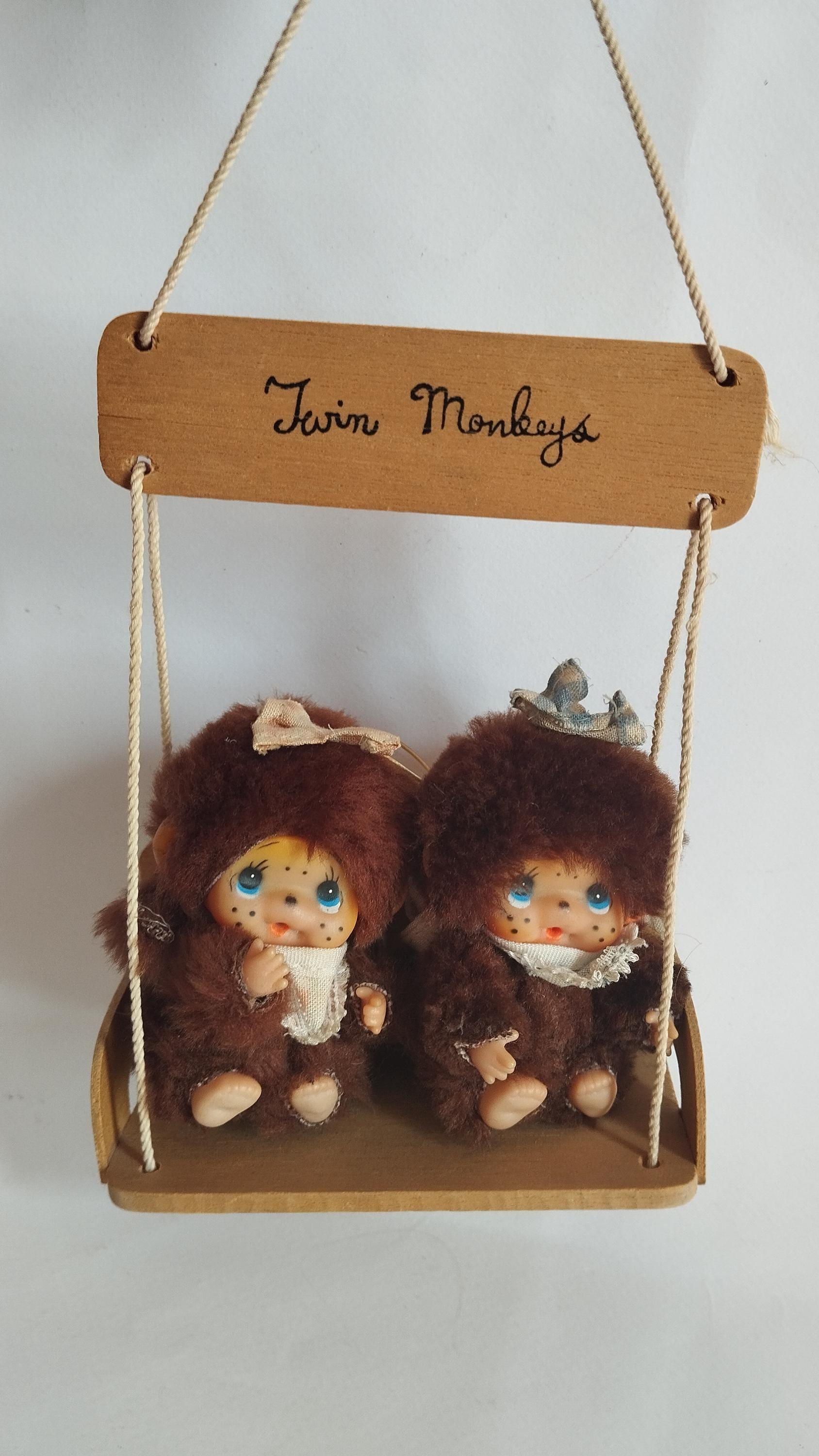 monkichi 1960年代 ALGHA OCTAGON Sanrio Monkichi Monkey Puffalump Nylon Plush VTG 2009 Eikoh Japan