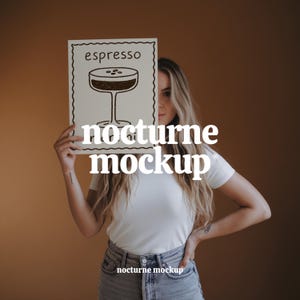 Poster Mockup with Person, Woman Holding Poster Mockup, Woman with Poster, Realistic Art Mockup, Picture Poster Mockup, Cool Poster Mockup