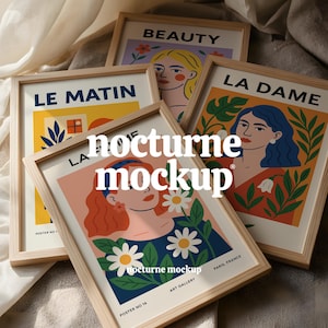 Multiple Poster Mockup,  Gallery Wall Frame, Artwork Frame Mockup, Multi Poster Display, Artistic Mockup, Art Gallery Mockup, Cool Mockup, A