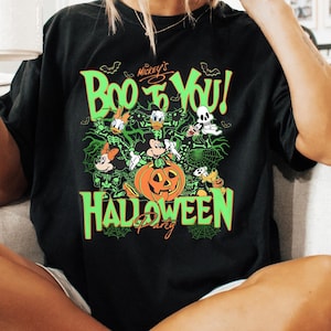 Vintage Disney Halloween Shirt, Mickey & Friends Halloween Tee, Halloween Party Shirt, Disney Family Trip 2025, Halloween Shirt