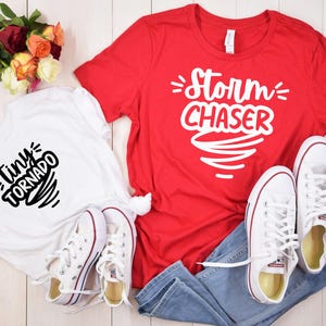 Matching Family Shirts – Mama & Mimi, Mother Daughter, Mom and Son Set – Storm Chaser and Tiny Tornado, Baby Shower Outfit