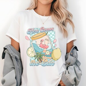 Here Comes the Sun T-Shirt – Retro Hippie Comfort Colors Tee, Vintage-Inspired Cotton Shirt, Aesthetic Oversized Graphic Tee