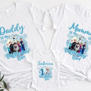 Custom Frozen Birthday Shirt, Disney Frozen Shirt, Elsa Birthday Shirt, Custom Birthday Shirt, Custom Elsa Shirt, Family Birthday Shirt image 1