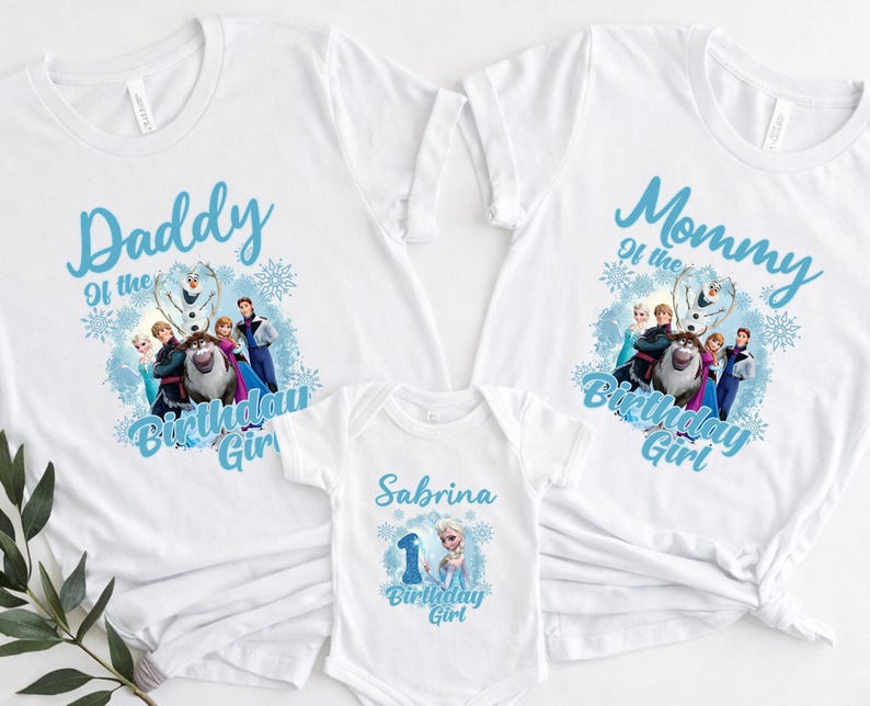 Custom Frozen Birthday Shirt, Disney Frozen Shirt, Elsa Birthday Shirt, Custom Birthday Shirt, Custom Elsa Shirt, Family Birthday Shirt image 1