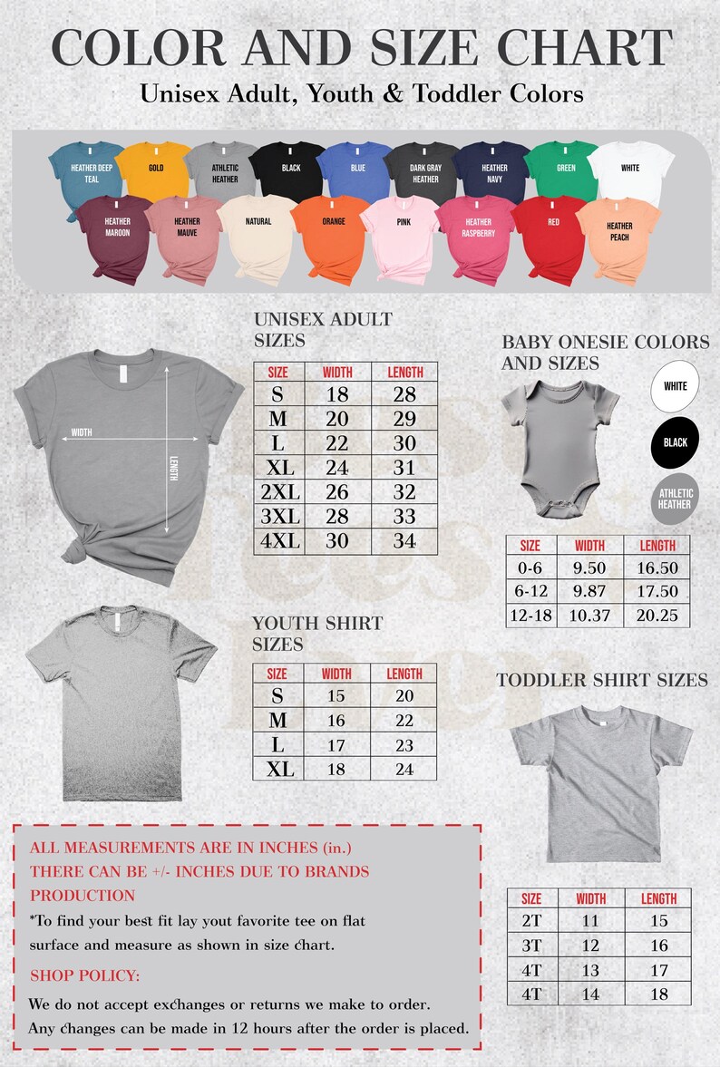 a poster with a bunch of different types of shirts