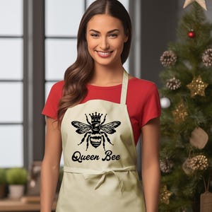Queen Bee apron great gift for her, Mom Apron, Baking Apron, Nature Lover Apron