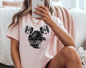 Mickey Death Star, Star Wars Shirt, Disney World Shirt, Star Wars Vintage Shirt, Star Wars Gift, Star Wars Crewneck Shirt Disney Shirt