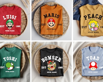 Super Mario Family Shirt | Super Mario Character Shirt | Super Mario Birthday Party Tee | Mario & Friends Party Tee | Super Mario Apparel