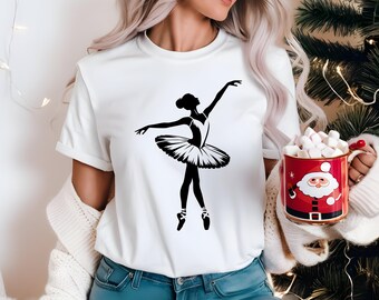 Ballerina Silhouette Shirt – Ballet T-Shirt – Ballet Dancer Gift – Cute Ballerina Tee – Dance Lover Shirt – Dancer Apparel