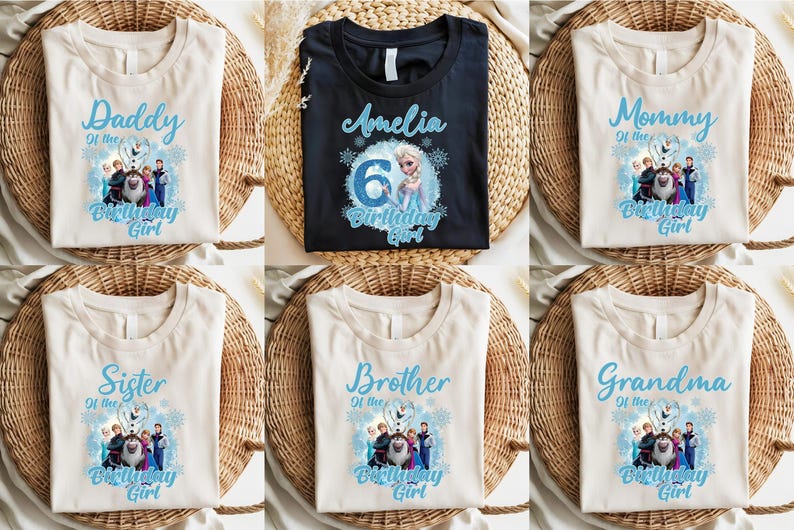 Custom Frozen Birthday Shirt, Disney Frozen Shirt, Elsa Birthday Shirt, Custom Birthday Shirt, Custom Elsa Shirt, Family Birthday Shirt image 2