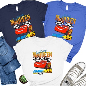 Camiseta de Rayo McQueen, camiseta de Disney Cars, camiseta de Disney Cars, camiseta de Disney, camiseta de World Tour 2026, camiseta de Disneyland imagen 5